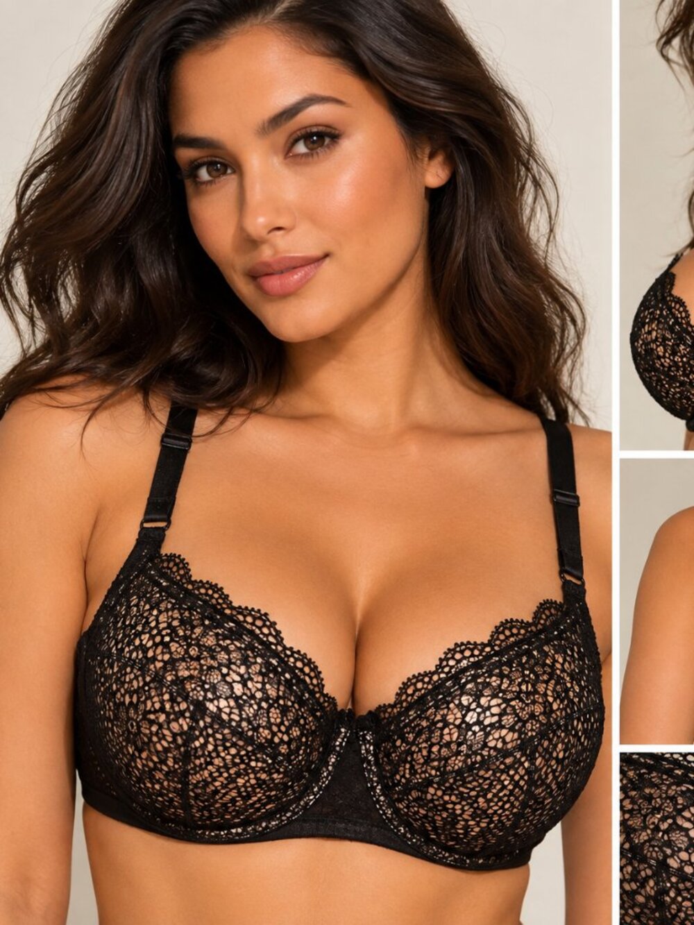 Victoria’s Secret Black Lace Underwire Bra 34DD